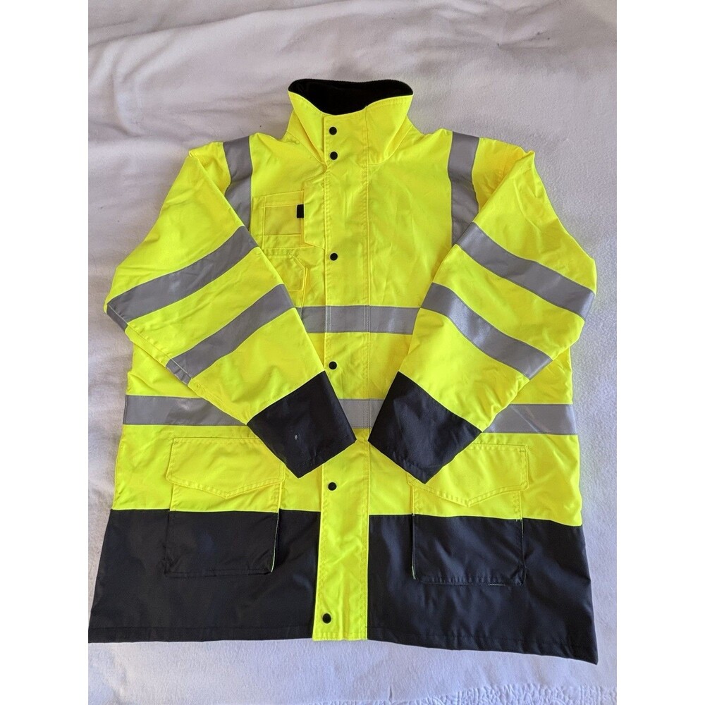 PIP Hi Vis Safety Jacket 2XL ANSI Class 3 Reflective 3M Waterproof Coat